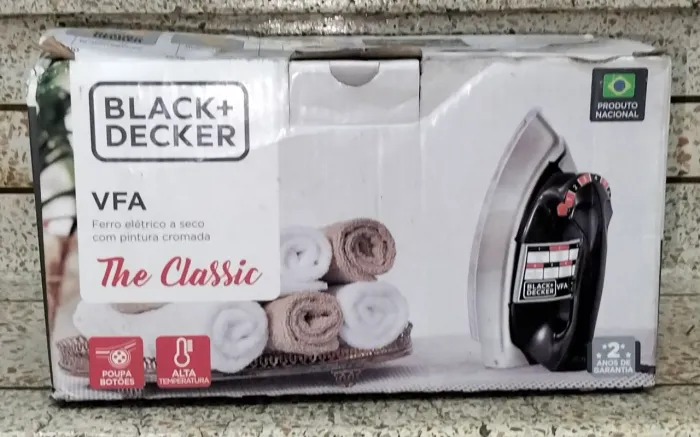 Ferro de Passar a Seco Black+Decker VFA Clássico (Com Caixa) - Funcionando 100%