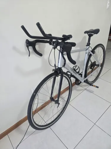 Bike Speed Triban RC100 Prata Tamanho M
