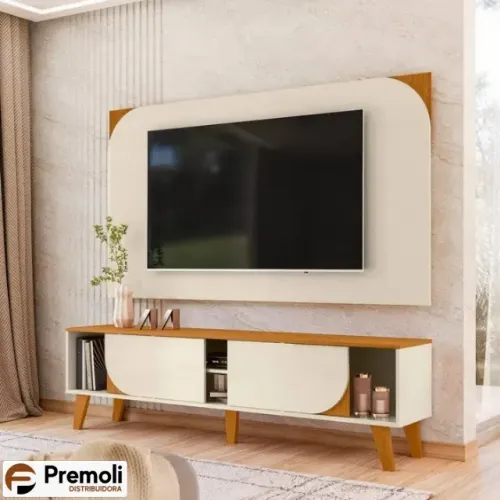 Rack C/ Painel 1.82 Duna Para Tv 65