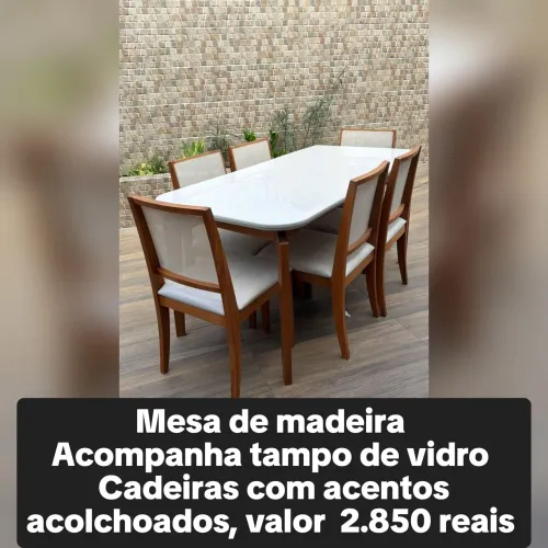 Mesa de jantar com 6 cadeiras
