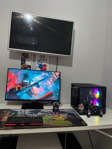 Pc gamer completo novo e garantia/ r5 2400 pro + monitor 22 + teclado e mouse 
