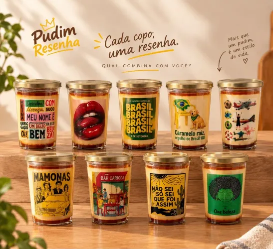 Pudim no copo americano 