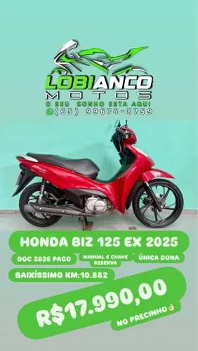 BIZ 125 EX 2025 ÚNICA DONA