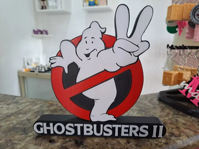 Placa 3D Decorativa do Filme Caça-Fantasma II 