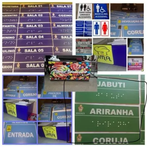 placa de sinalização em Braille