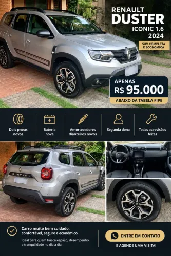Renault Duster Iconic 1.6 16V Flex AUT 2024