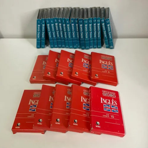Fitas K7 Curso Idiomas Globo Business English e Inglês - 27 Volumes