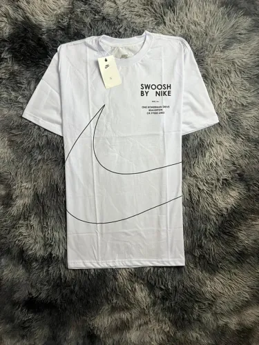 Camiseta Estilo Nike Branca Swoosh Grande Tamanho G