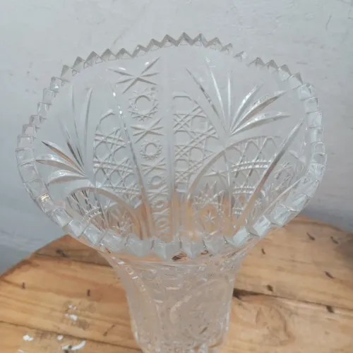 Vaso de Cristal Lapidado 30cm