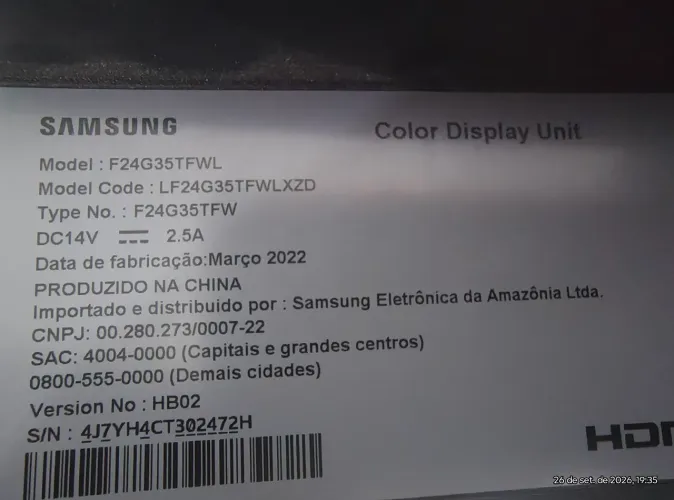 monitor SAMSUNG 24" F24G35TFWL