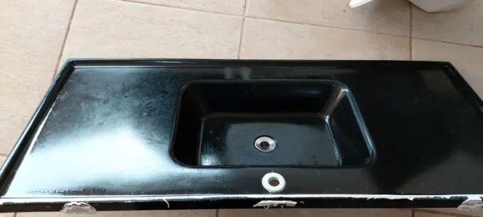 Kit Pia Granito Sintético + Tanque + pia granito corumbá original + 3 Torneiras.
