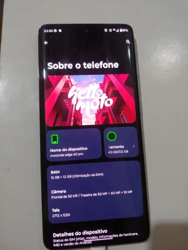 Vendo troco Motorola Edge 60 pro zero sem defeito 