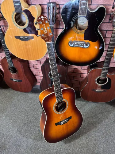 Violão Crafter folk SDX24 tampo sólido elétrico Lr baggs ANALISO TROCAS