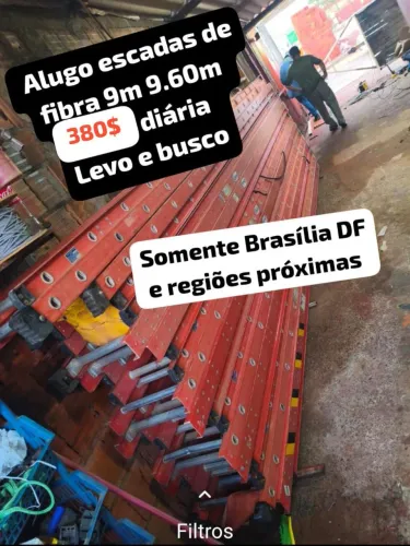 Alugo escadas 9.60m levo e busco  380$ diaria
