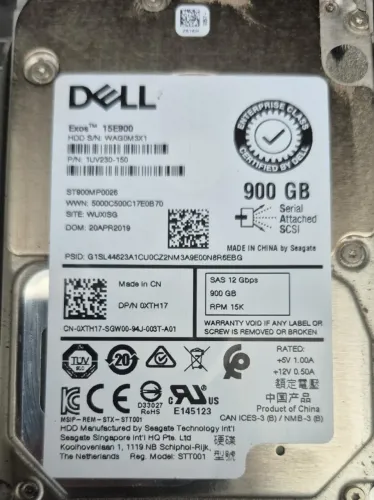 Disco Rigido Hd Servidor Dell 900gb 15k 12gb Sas 2,5 0xth17