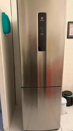 Geladeira Electrolux DB44S Frost Free 400L Efficient AutoSense Inverse cor Inox Look