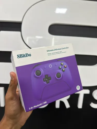 Controle 8BitDo Ultimate 2 Hall TMR Pro Sem Fio Violeta PC Android Switch