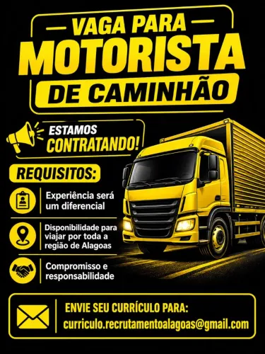 Vaga Motorista de Caminhão