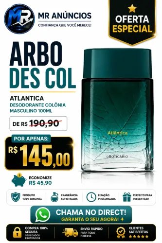 ARBO desodorante Atlantica Masculino 1OOml