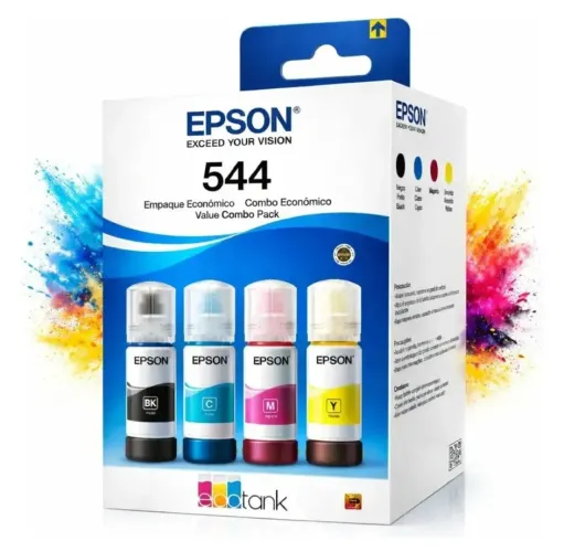 Tinta 544 Epson Oficial Lacrada 