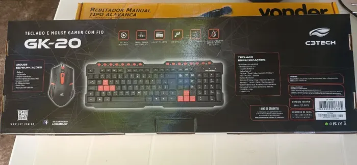 Teclado e Mouse Gamer Com Fio