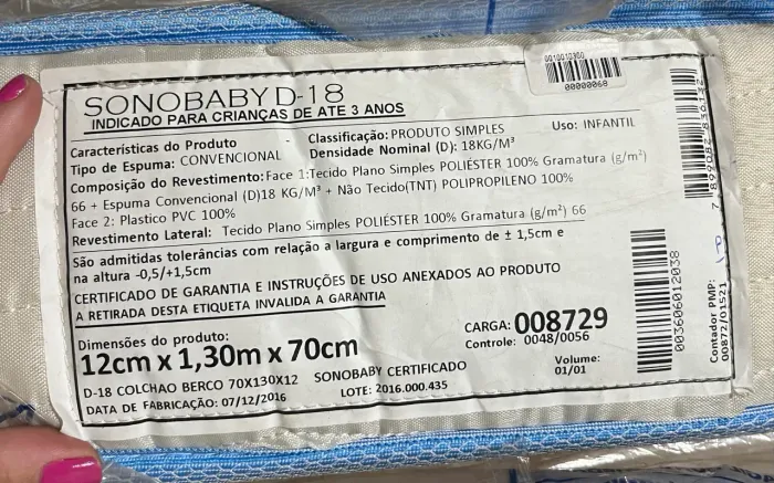 Vendo Colchão para berço