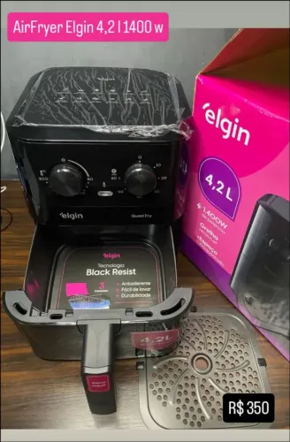 Air Fryer Elgin 4,2L 1400W - Nova na Caixa (Sabor e Saúde)