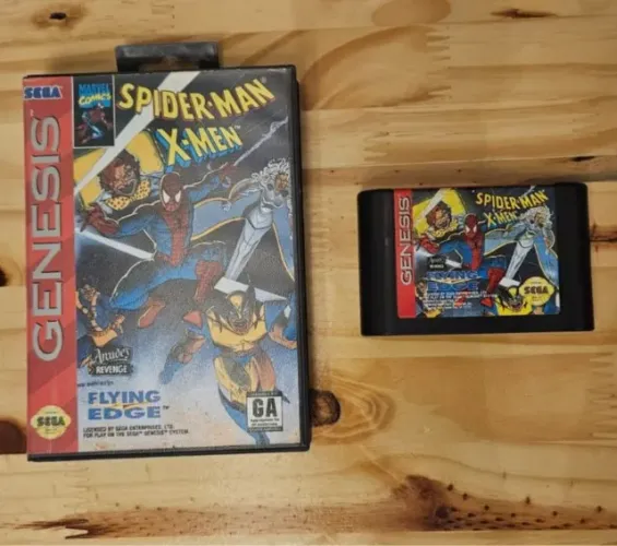 Jogo Original para Mega Drive / Genesis - SPIDER-MAN AND X-MEN IN ARCADES REVENGE