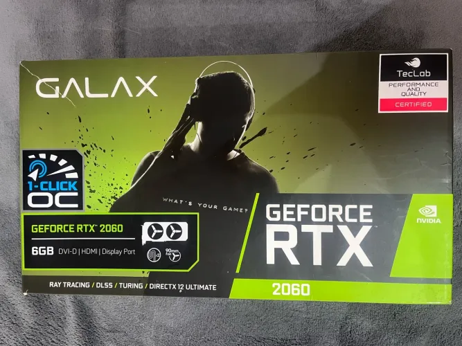 RTX 2060 6GB GALAX 1-Click OC - Excelente Placa de Vídeo