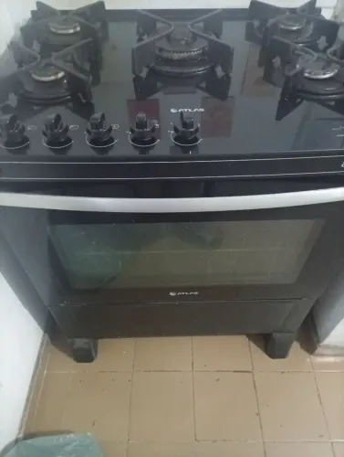 Fogão atlas 5 bocas com mesa de vidro