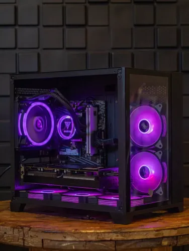 Máquina R5 5600G, RX 5700 XT 8GB, 16GB RAM, NVMe 1TB e Water Cooler