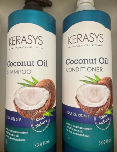 ? Kerasys Coconut Oil Shampoo + Condicionador 600 ml