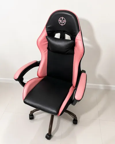 Cadeira Gamer TGT Preta e Rosa - Conforto, Estilo e Ergonomia