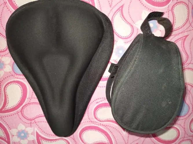 Capa para selim em gel e bolsa para selim para bike
