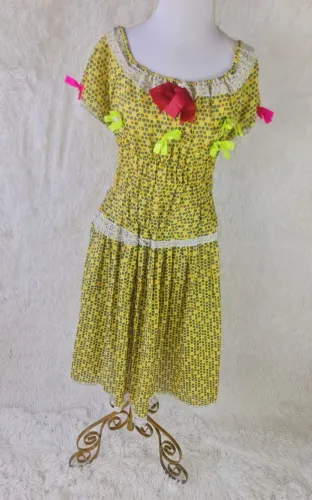 Vestido de Festa Junina Adulto - Tam. G - Apenas 55,00