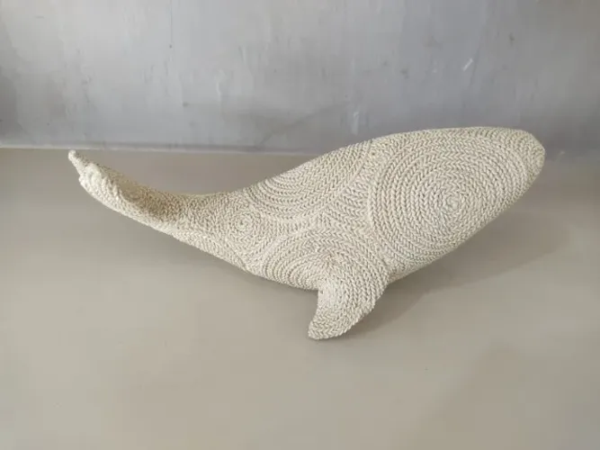 Escultura Baleia em Gesso