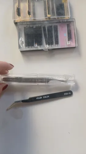 Pinças para extensão  de cílios 