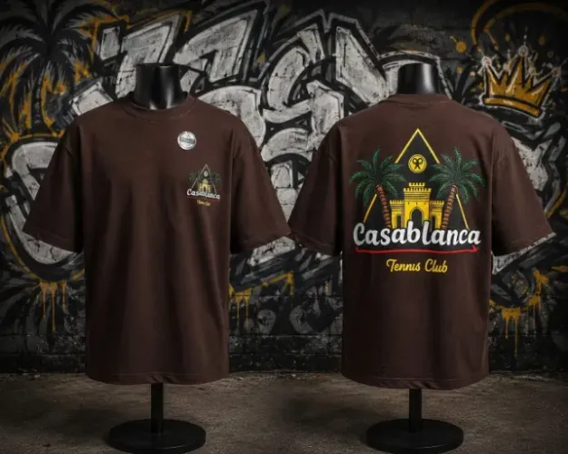 Camiseta Oversize Casablanca Algodão Premium
