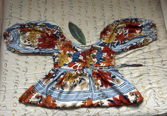 Vestido Curto Estampado Floral Ararajuba M Farm