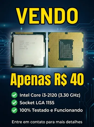 Processador Intel Core i3-2120 3.30 GHz (Socket LGA 1155) - Funcionando 100%