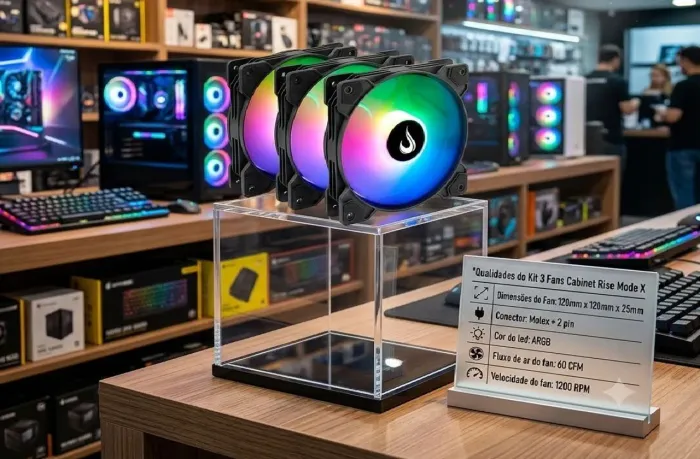 Cooler Rise mode Black ARGB (Acessório novo Caixa lacrada)