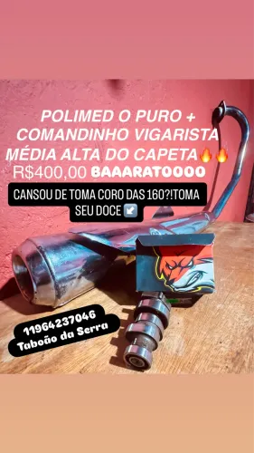 Escapamento+ Comando Cg 160