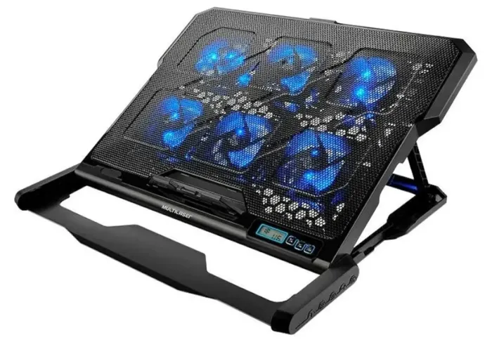 Cooler Para Notebook Com 6 Fans E Led Azul Ac282<br>60,00