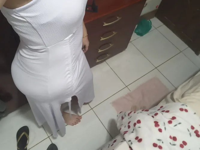 Vestido branco longo