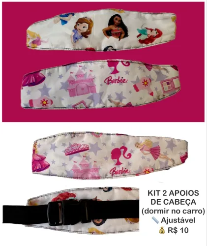 Kit 2 Faixas de Apoio de Cabeça para Carro
