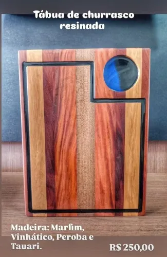 Tábua de churrasco resinada