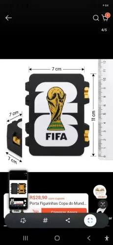 Porta Figurinhas Copa do Mundo 2026