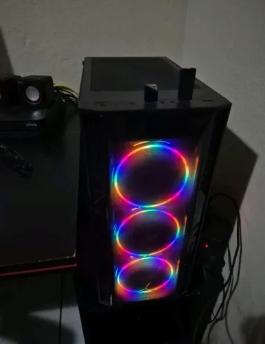 PC Gamer Ryzen 5 5600G + RX 6600 8GB | Roda Tudo | 16GB RAM + Monitor 75Hz