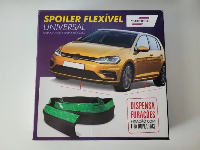 Front Lip Spoiler Flexível Dianteiro Borracha 2,5m Universal 