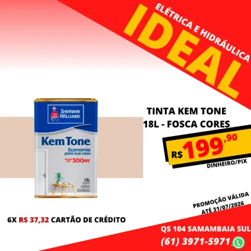 Tinta kem tone 18L fosca acrilica